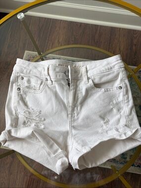 American Eagle white jean shorts